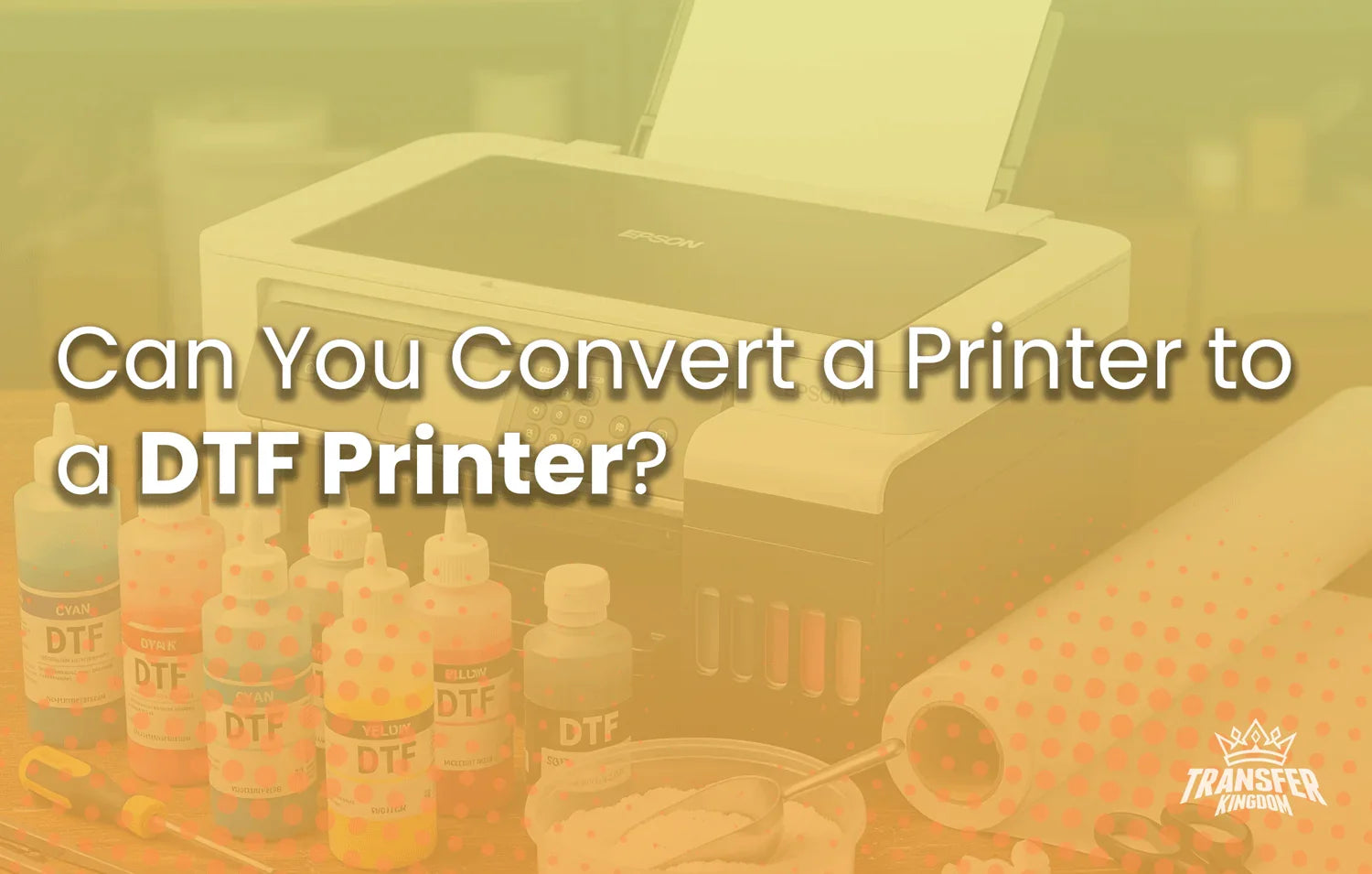 Feature image with title of blog and image of printer in the baskground