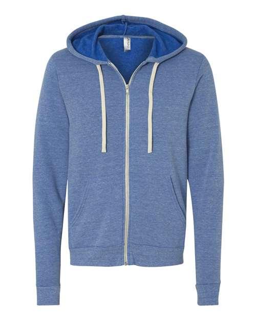 Unisex Triblend Sponge Fleece Full-Zip Hoodie Sweatshirt