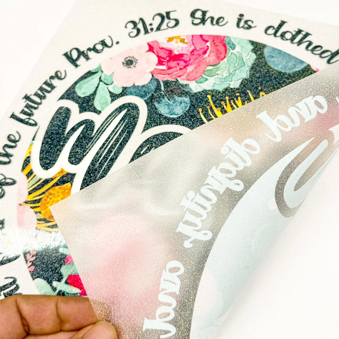 Glitter DTF Transfers by Size