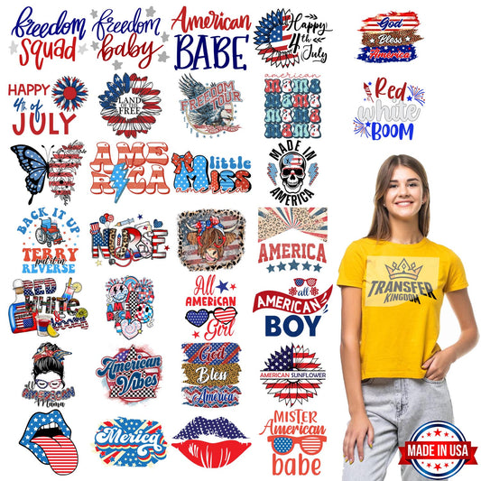 4th Of July Premade Gang sheet - 30 PCS 10 INCH - Transfer Kingdom