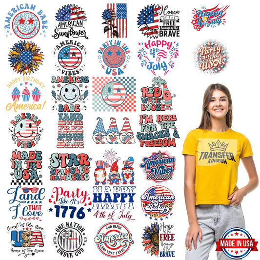 4th Of July Premade Gang sheet - 30 PCS 10 INCH