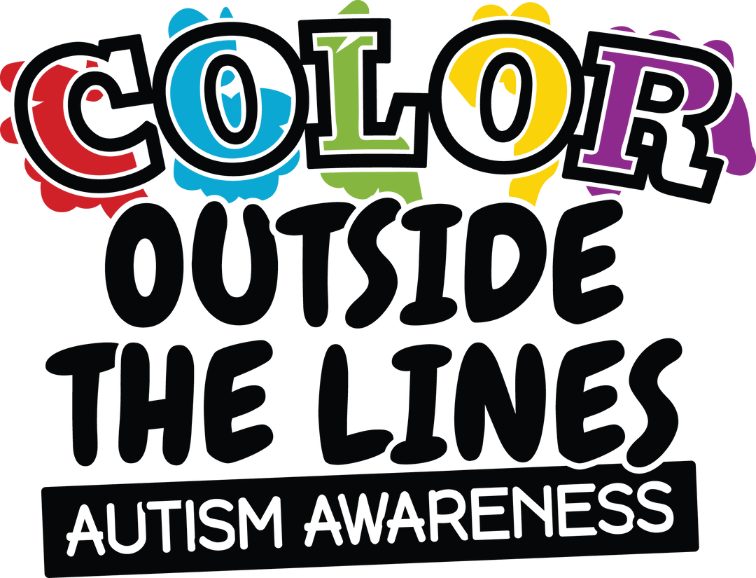 Color Outside The Lines Autism Awareness Design - DTF heat transfer - Transfer Kingdom