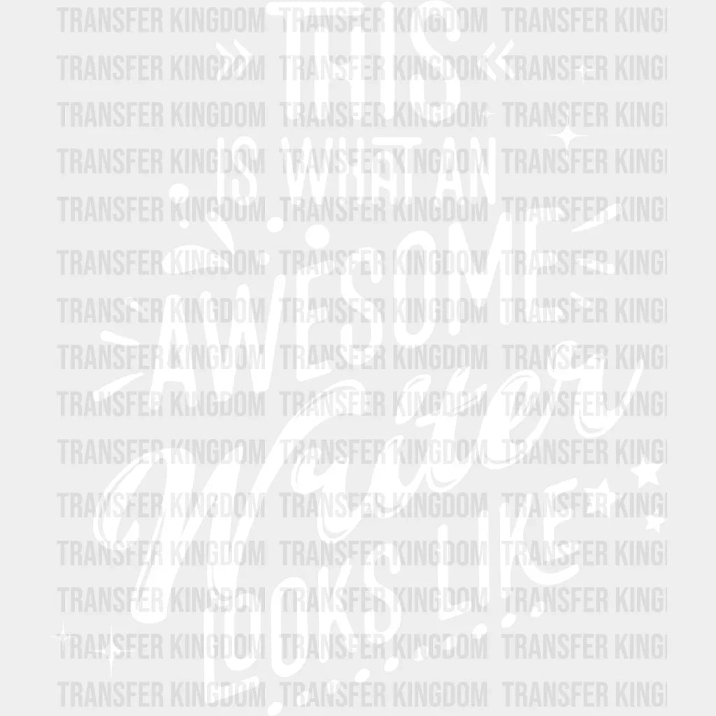 Awesome Writer Looks Like Design - Writing Dtf Heat Transfer Unisex S & M (10’’) / Light Color