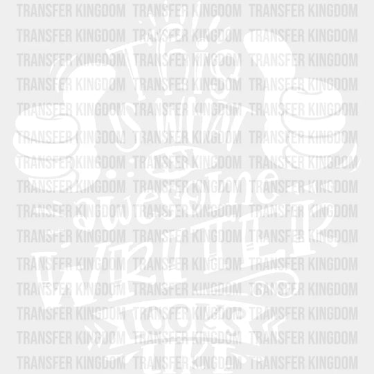 Awesome Writer Looks Like - Writing Dtf Heat Transfer Unisex S & M (10’’) / Light Color Design