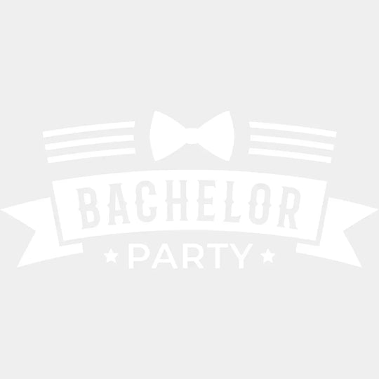 Bachelor Party Bowtie B&W - Bachelor DTF Transfer Unisex - S & M (10’’) Light Color Design (See imaging)