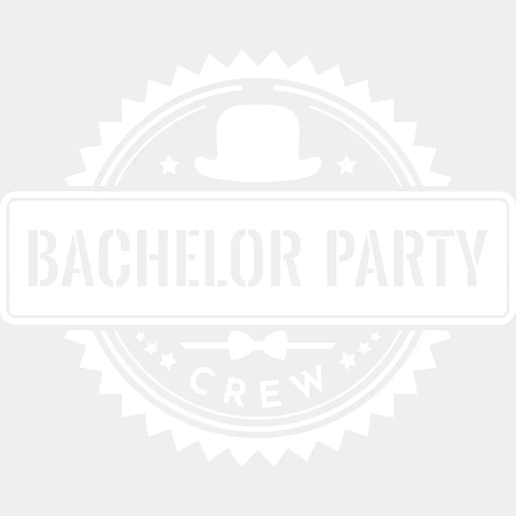 Bachelor Party Crew Hat B&W Design - Bachelor DTF Transfer Unisex - S & M (10’’) Light Color Design (See imaging)