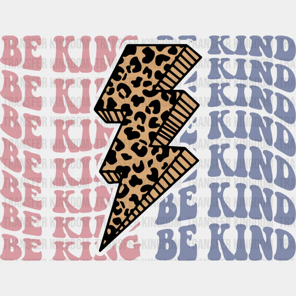 Be Kind Leopard Print Design - Dtf Transfer
