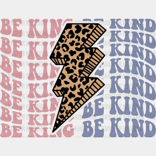 Be Kind Leopard Print Design - Dtf Transfer