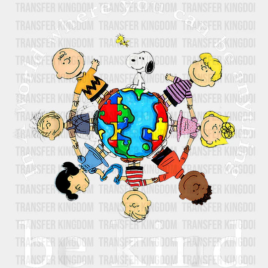Be Kind World Jigsaw Puzzle Child Design - Dtf Transfer Unisex S & M (10’’) / Light Color See