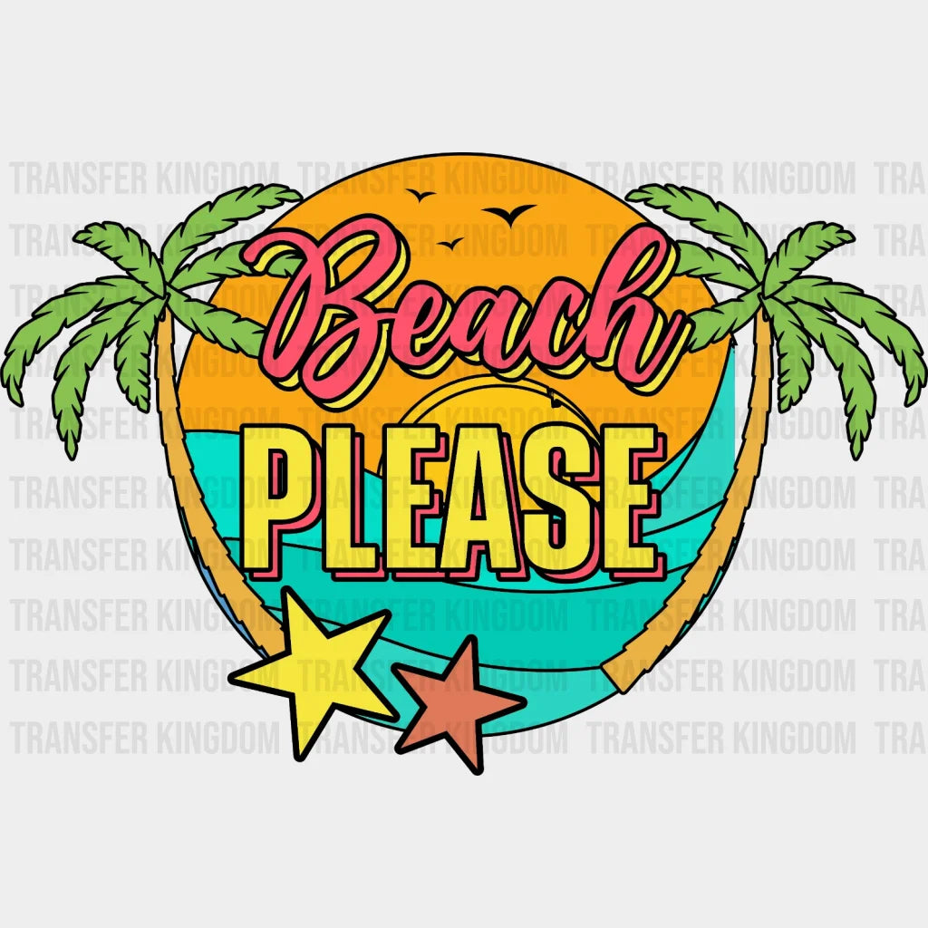 Beach Please Palm Dtf Transfer