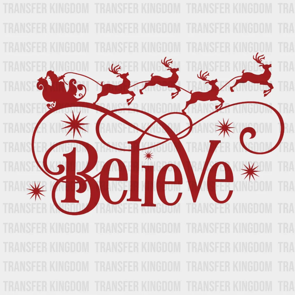 Believe Christmas Design - Dtf Heat Transfer