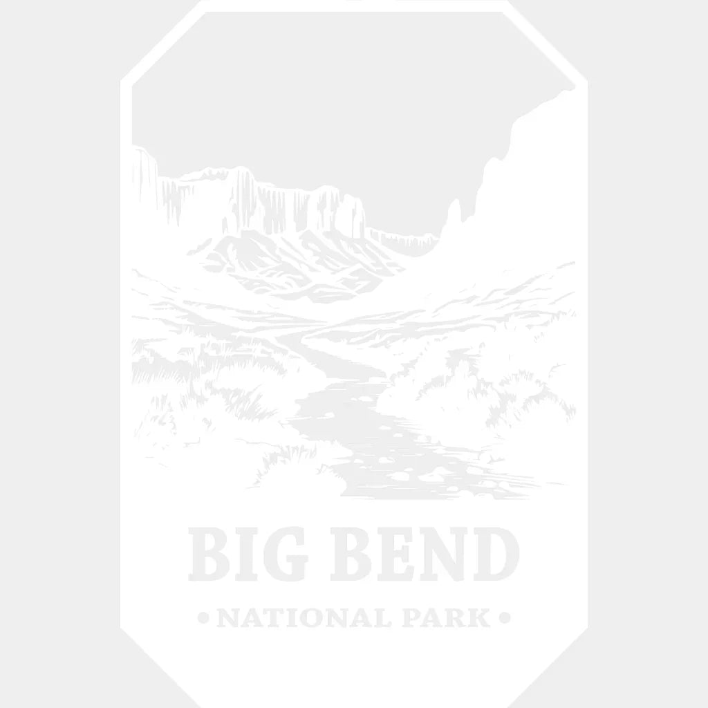 Big Bend National Park Design - Parks Dtf Transfers Unisex S & M (10’) / Light Color See Imaging