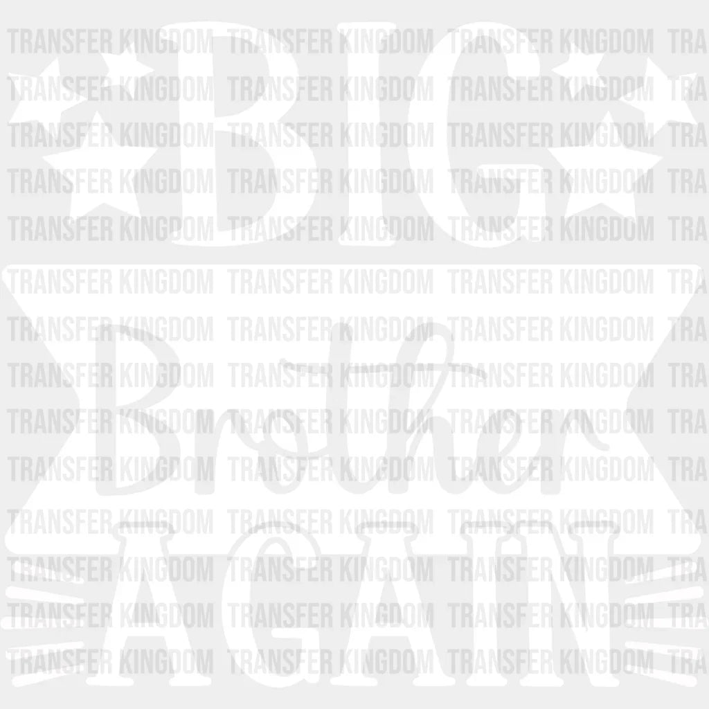 Big Brother Again - Dtf Heat Transfer Unisex S & M (10’’) / Light Color Design See Imaging