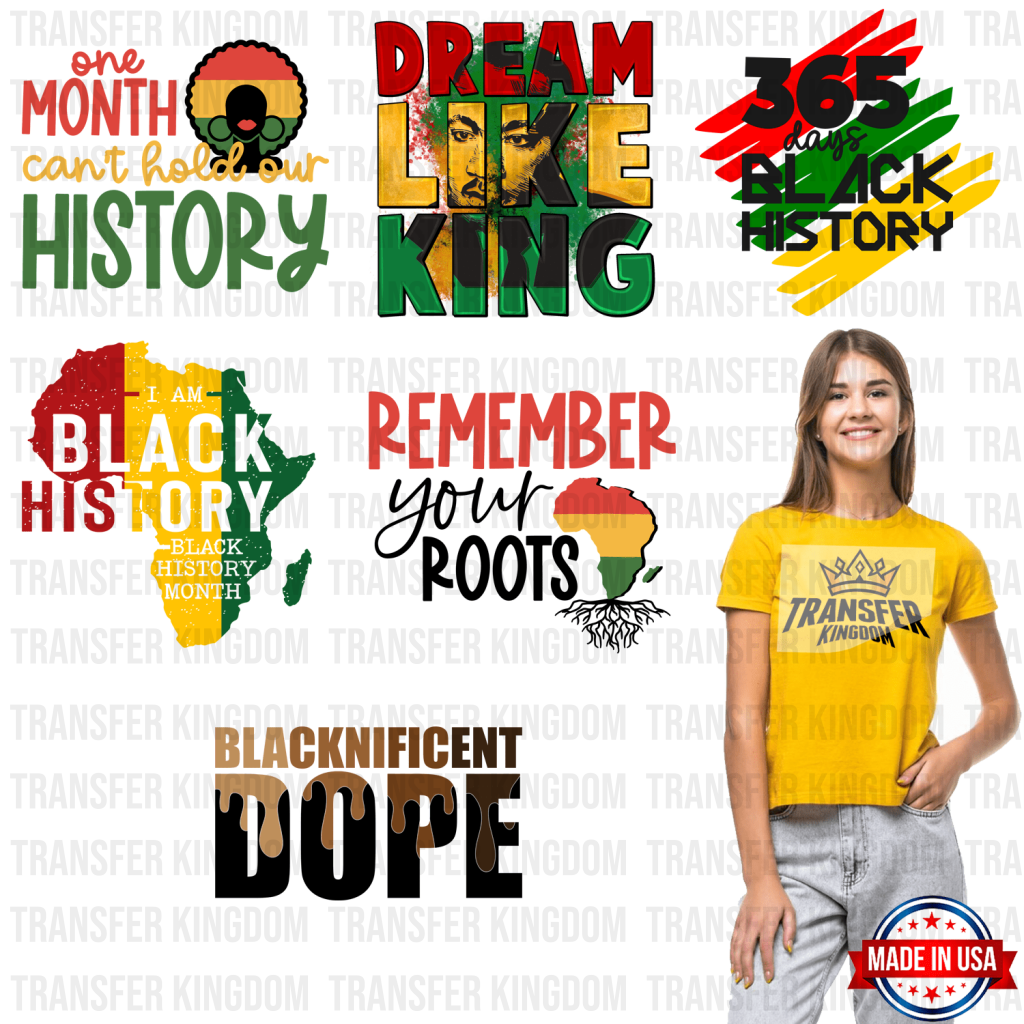 Black History Month-BLM Premade Gang sheet - 6 PCS 10 INCH - Transfer Kingdom