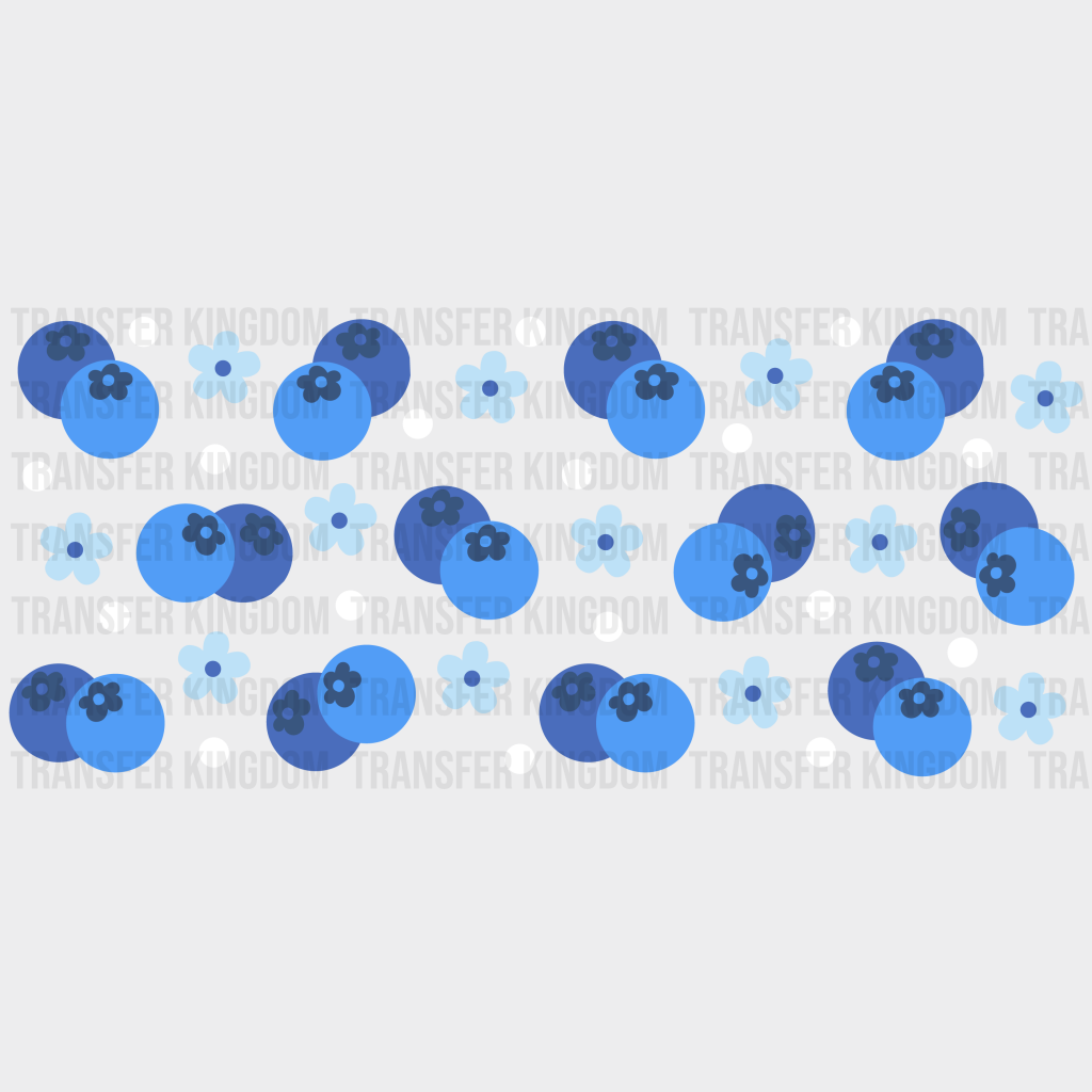 Blueberry Uv Dtf Transfer Cup Wrap Sticker