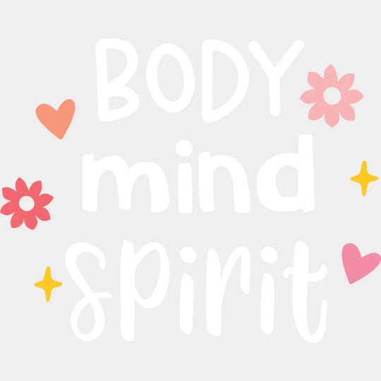 Body Mind Spirit - Yoga DTF Transfer Adult Unisex - S & M (10’’) / Light Color Design (See Imaging)