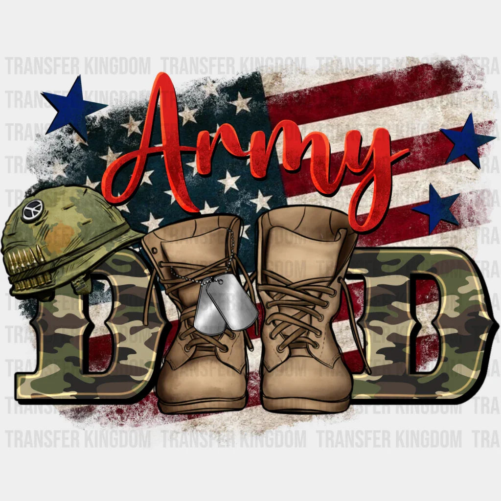 Boots Army Dad Design - Military Dtf Heat Transfer