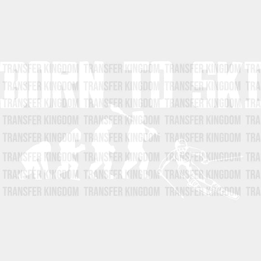 Born To Ski - Skiing Dtf Heat Transfer Unisex S & M (10’’) / Light Color Design (See Imaging)