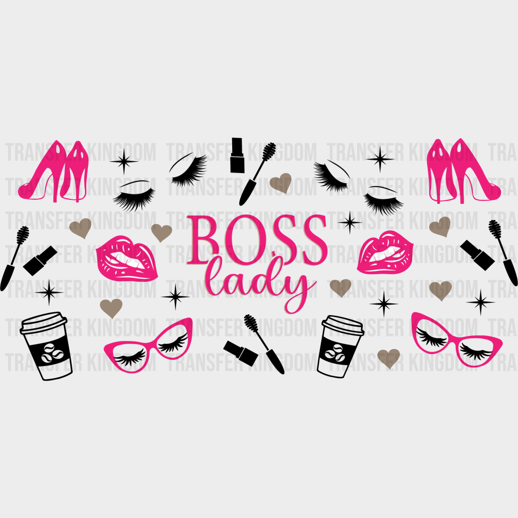 Boss Lady Uv Dtf Transfer Cup Wrap Sticker