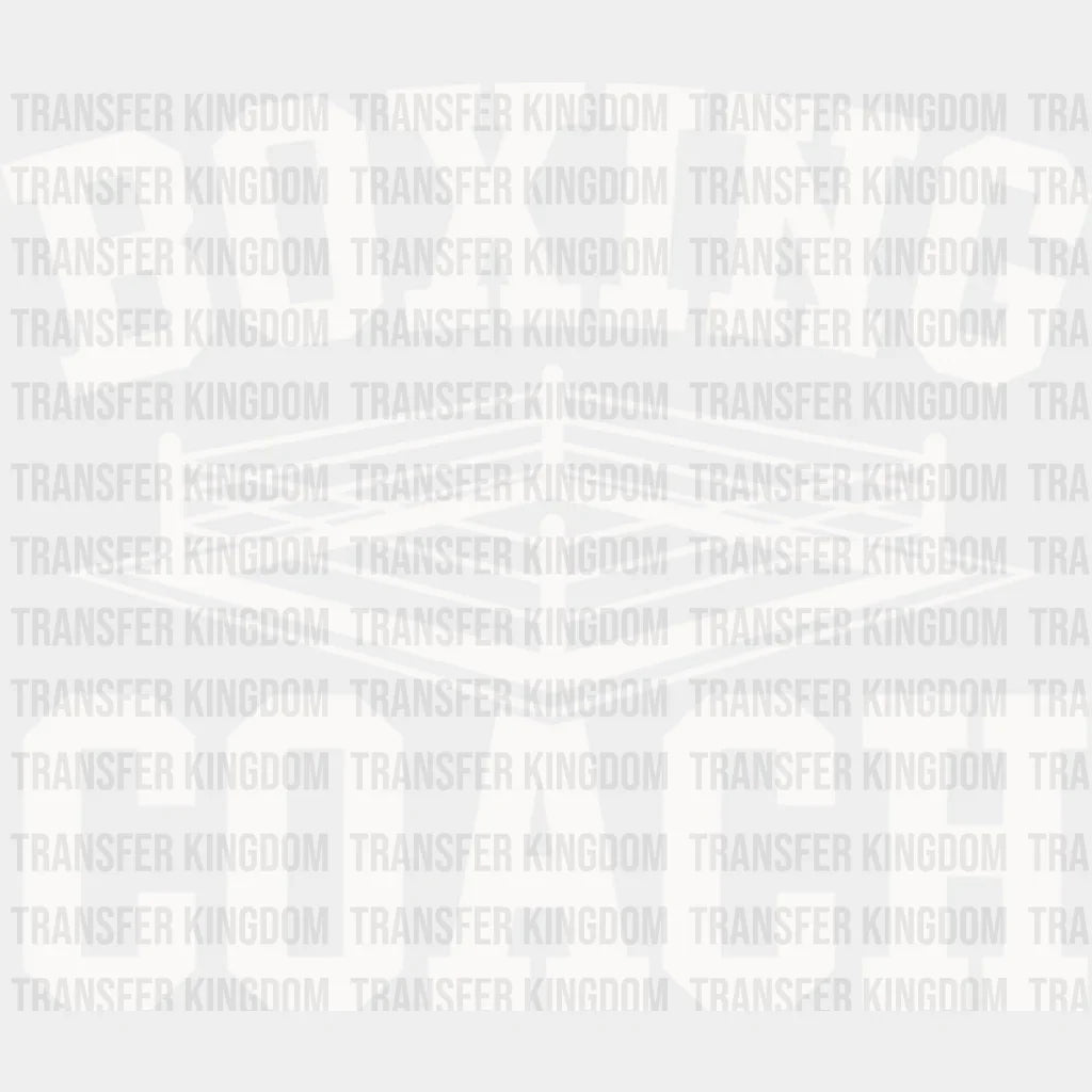 Boxing Coach - Dtf Heat Transfer Unisex S & M (10’’) / Light Color Design (See Imaging)