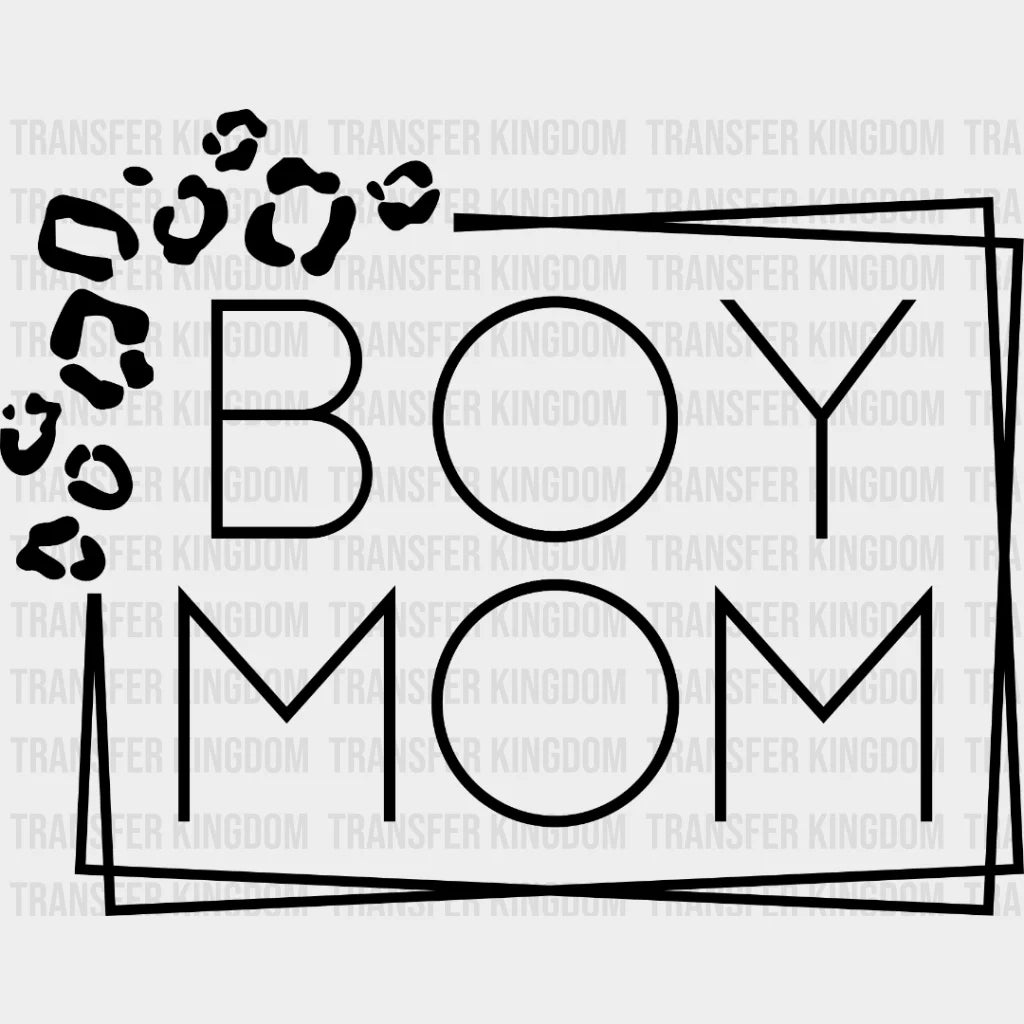 Boy Mom Leopard - New Pregnancy Announcement Design Dtf Heat Transfer