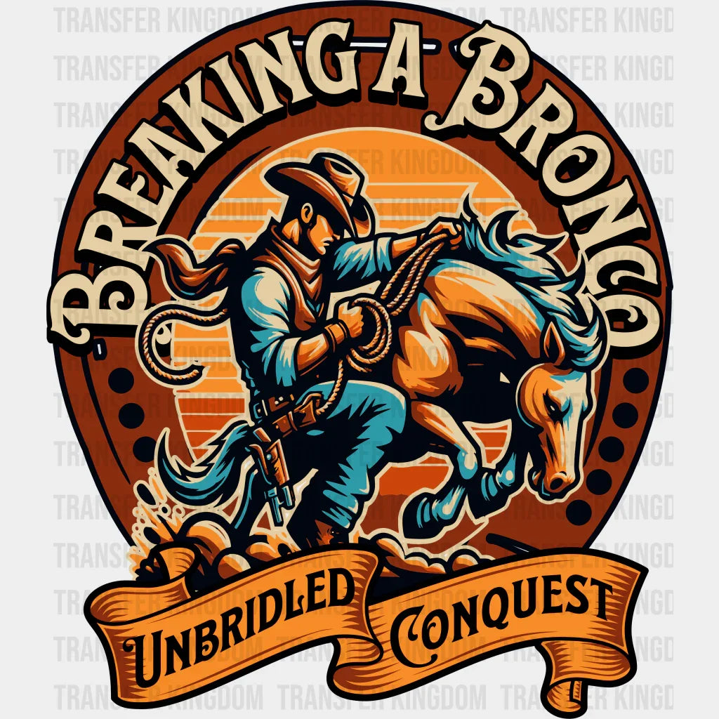 Breaking A Bronco Design - Rodeo Dtf Transfers