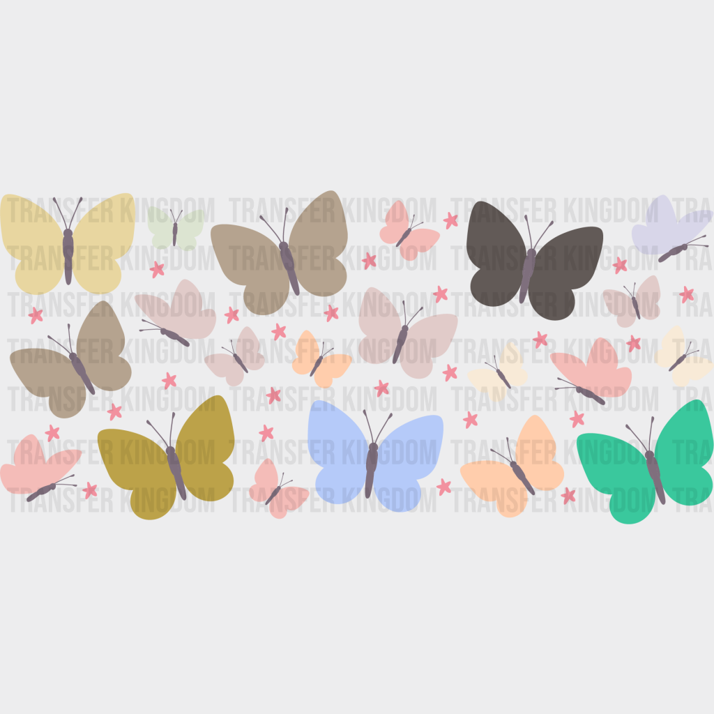 Butterflies Uv Dtf Transfer Cup Wrap Sticker