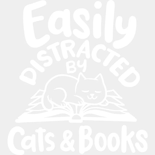 Cats And Books - Reading Dtf Heat Transfer Unisex S & M (10’’) / Light Color Design See Imaging