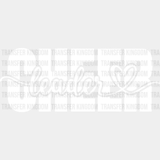 Cheerleader Heart Design - Dtf Heat Transfer Unisex S & M (10’’) / Light Color (See Imaging)