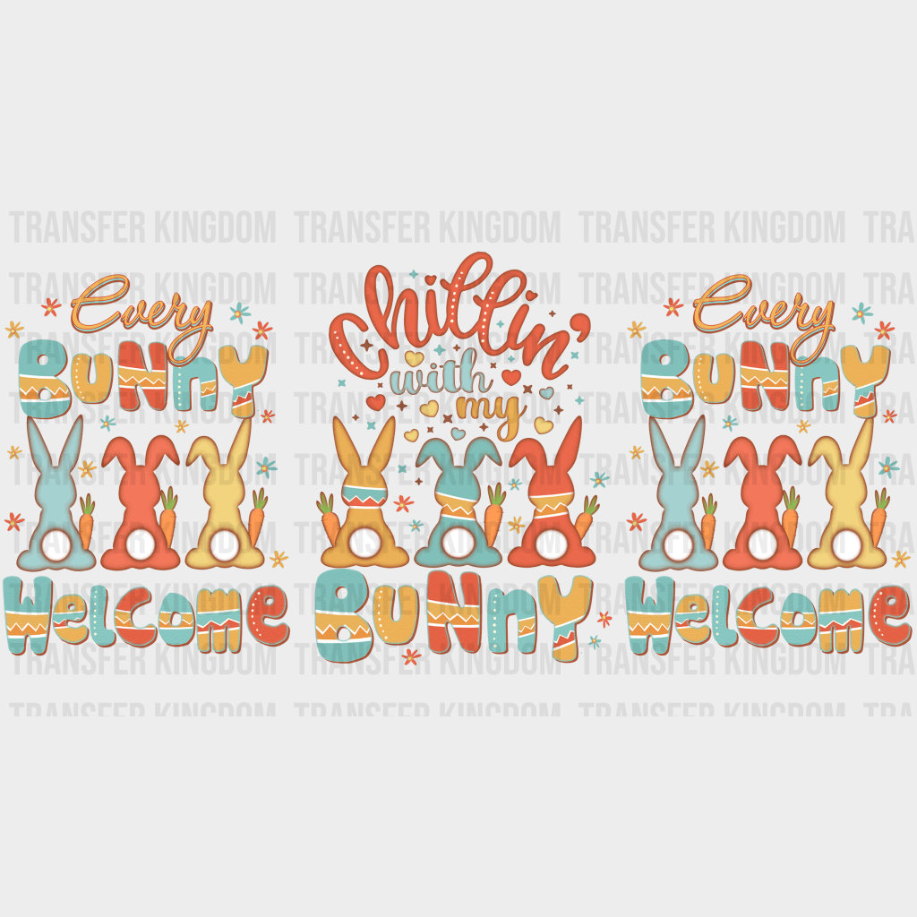 Chillin' With My Bunny Easter UV DTF Transfer Cup Wrap UV DTF Sticker - Transfer Kingdom