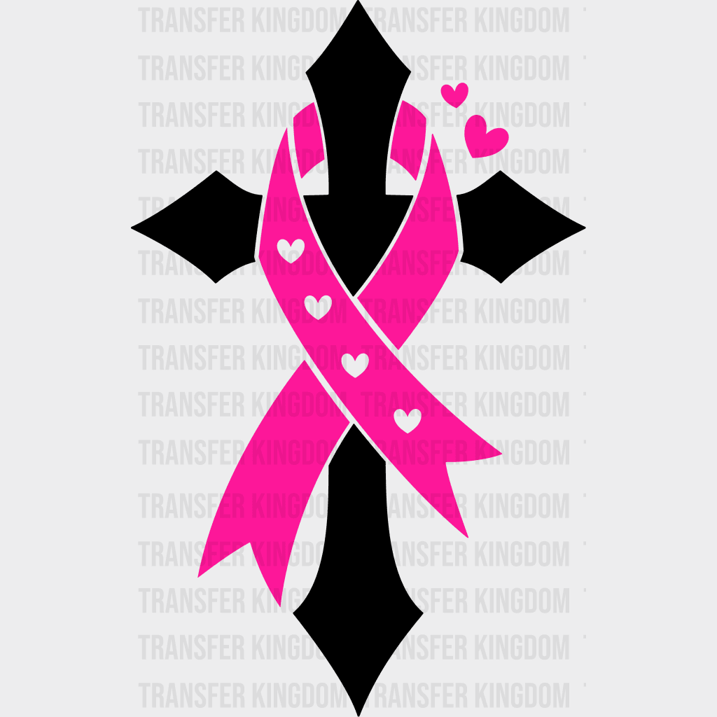 Christian Breast Cancer Survivor Support Design - Dtf Heat Transfer Unisex S & M ( 10 ) / Dark Color