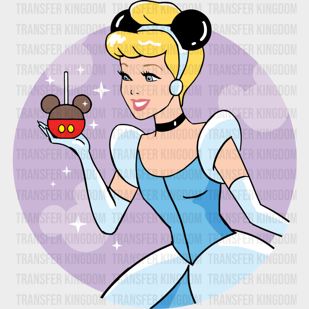 Cinderella Disney Snacks Mickey Ears Design - Dtf Heat Transfer Unisex S & M ( 10 )