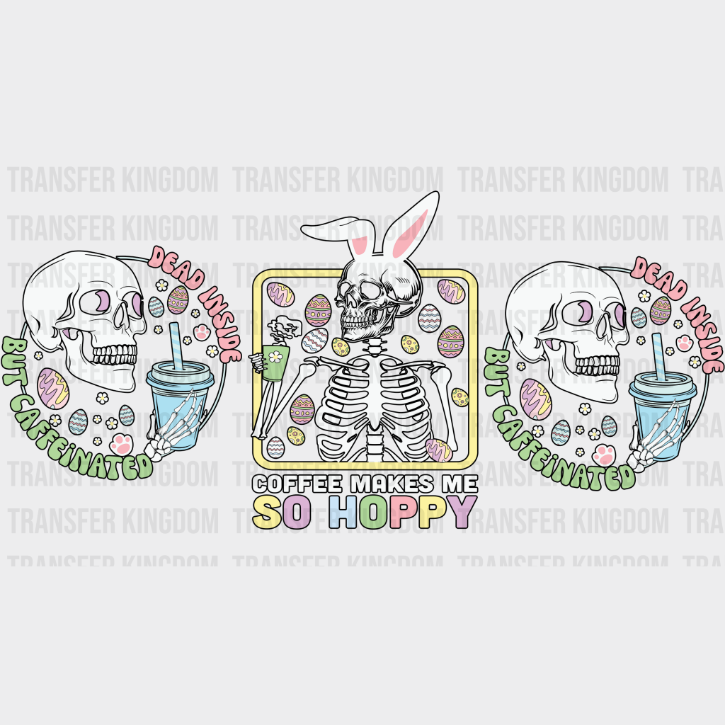 Coffee Makes Me So Hoppy Easter UV DTF Transfer Cup Wrap UV DTF Sticker - Transfer Kingdom