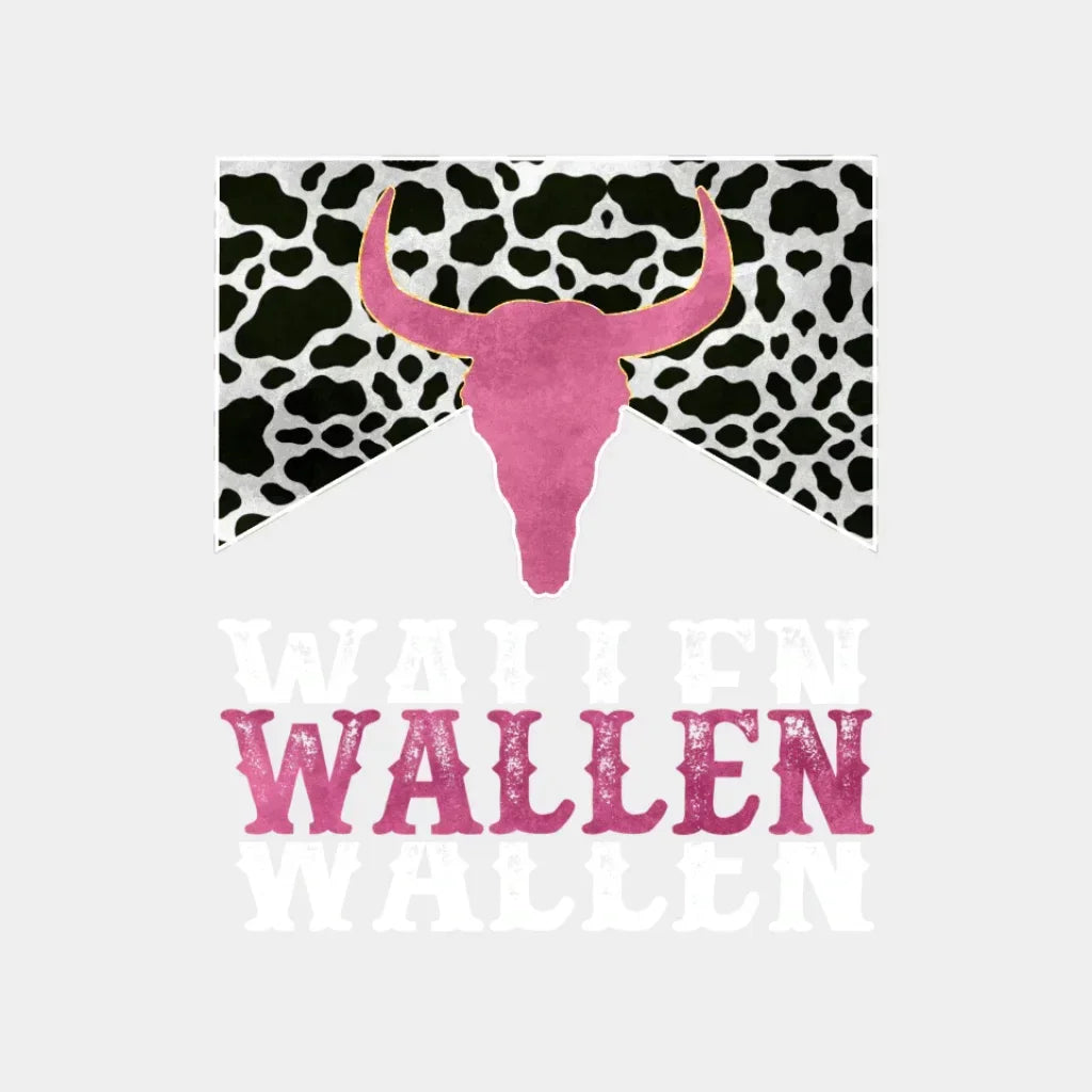 Cow Skull Wallen Design - Dtf Heat Transfer