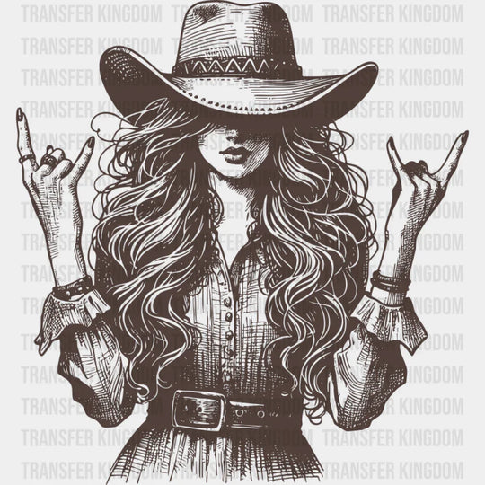 Cowgirl Brown Design - Cowgirl DTF Transfer