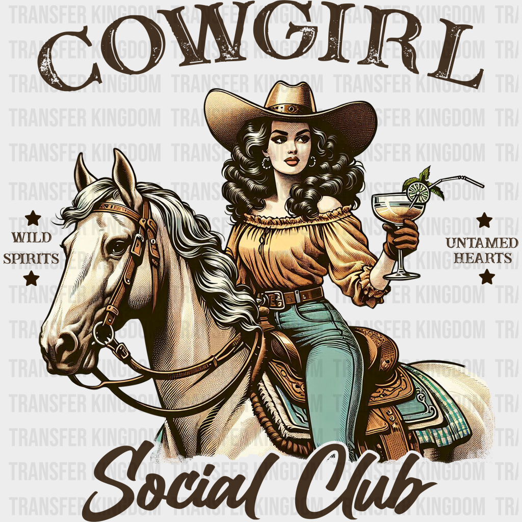 Cowgirl Social Club Design - Dtf Transfers