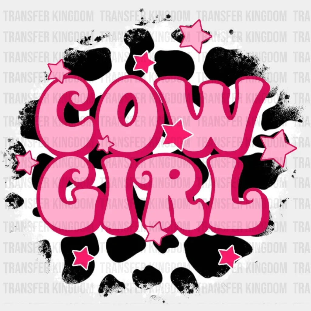 Cowgirl Star Cow Pattern Dtf Transfer