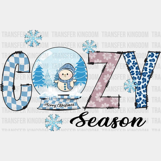 Cozy Season Snow Globe - Winter Iron On Dtf Transfer Unisex S & M (10’’) / Dark Color Design