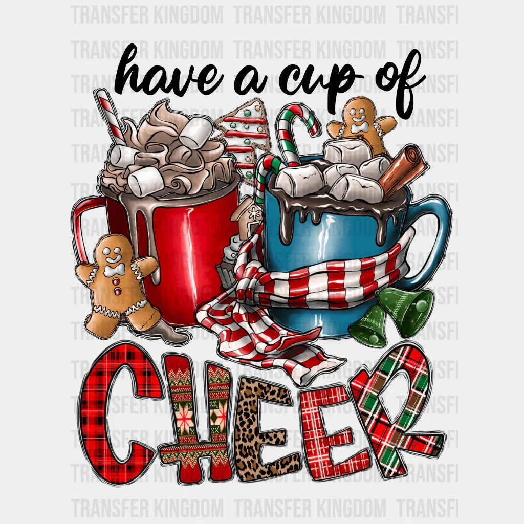 Cup Of Cheer Christmas Design - Dtf Heat Transfer