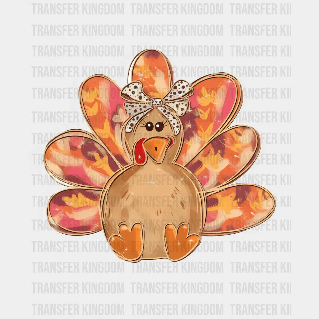 Cute Turkey Design - Thanksgiving Dtf Transfer