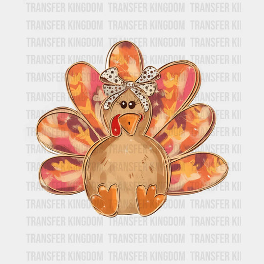 Cute Turkey Design - Thanksgiving Dtf Transfer