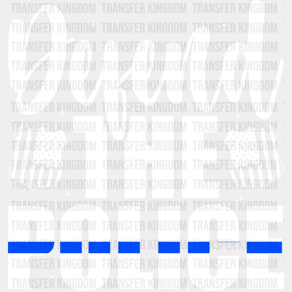 Defend The Police - Dtf Heat Transfer Unisex S & M (10’’) / Light Color Design See Imaging