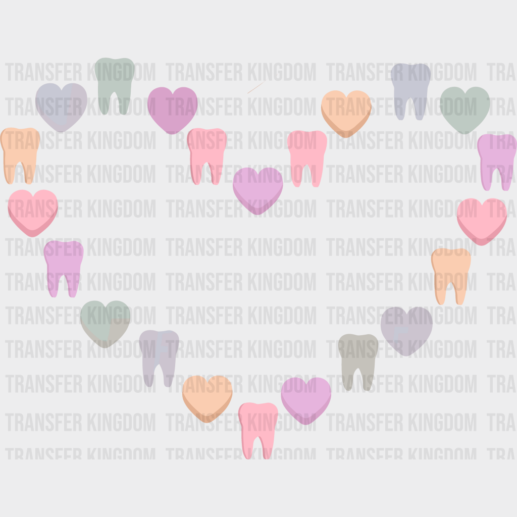 Dentists Heart Valentines Day Design - Dtf Heat Transfer