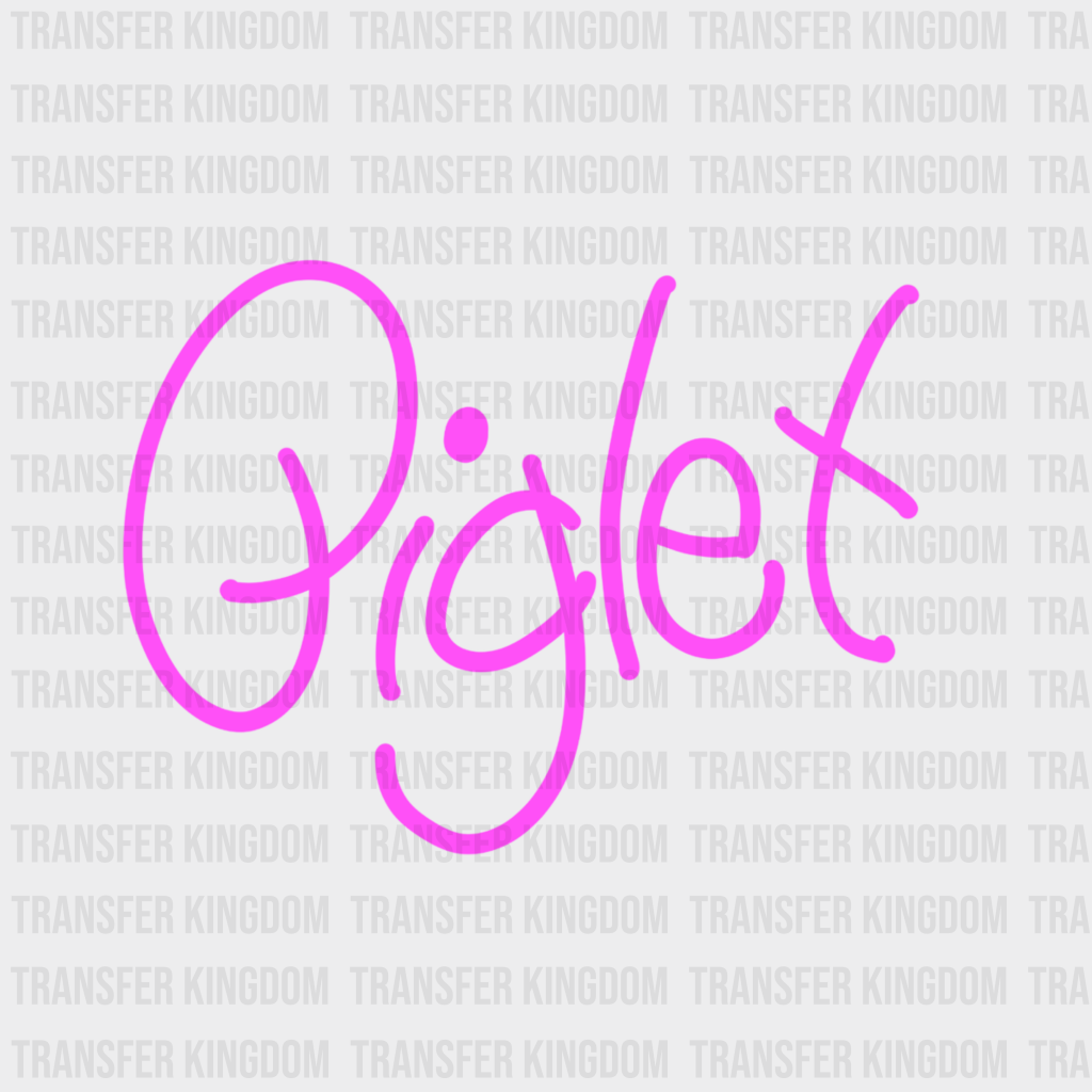 Disney Character Piglet Design - Dtf Heat Transfer Unisex S & M ( 10 )