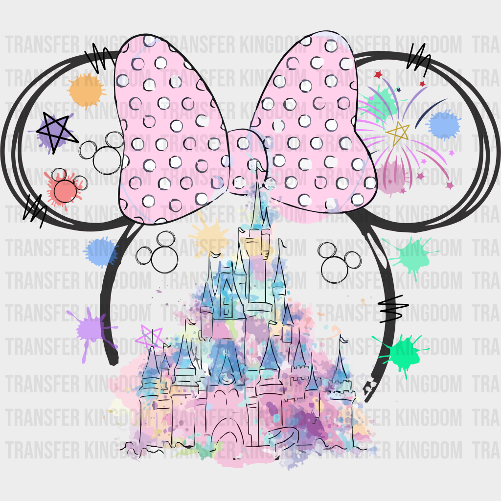 Disney Minnie Castle Design - Dtf Heat Transfer