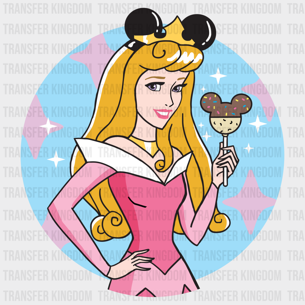 Disney Snacks Princess Aurora Mickey Ears - Sleeping Beauty Design Dtf Heat Transfer Unisex S & M (