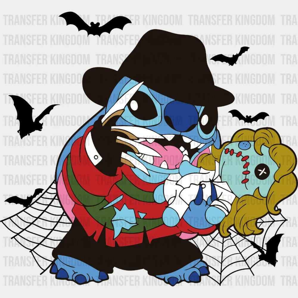 Disney Stitch Halloween Freddy Krueger Design - Dtf Heat Transfer