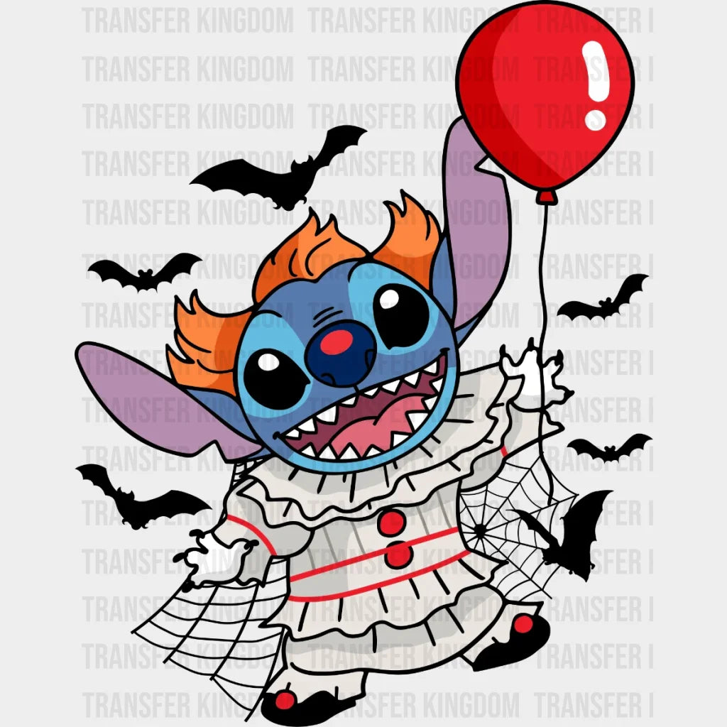 Disney Stitch Halloween Penny Wise Design - Dtf Heat Transfer