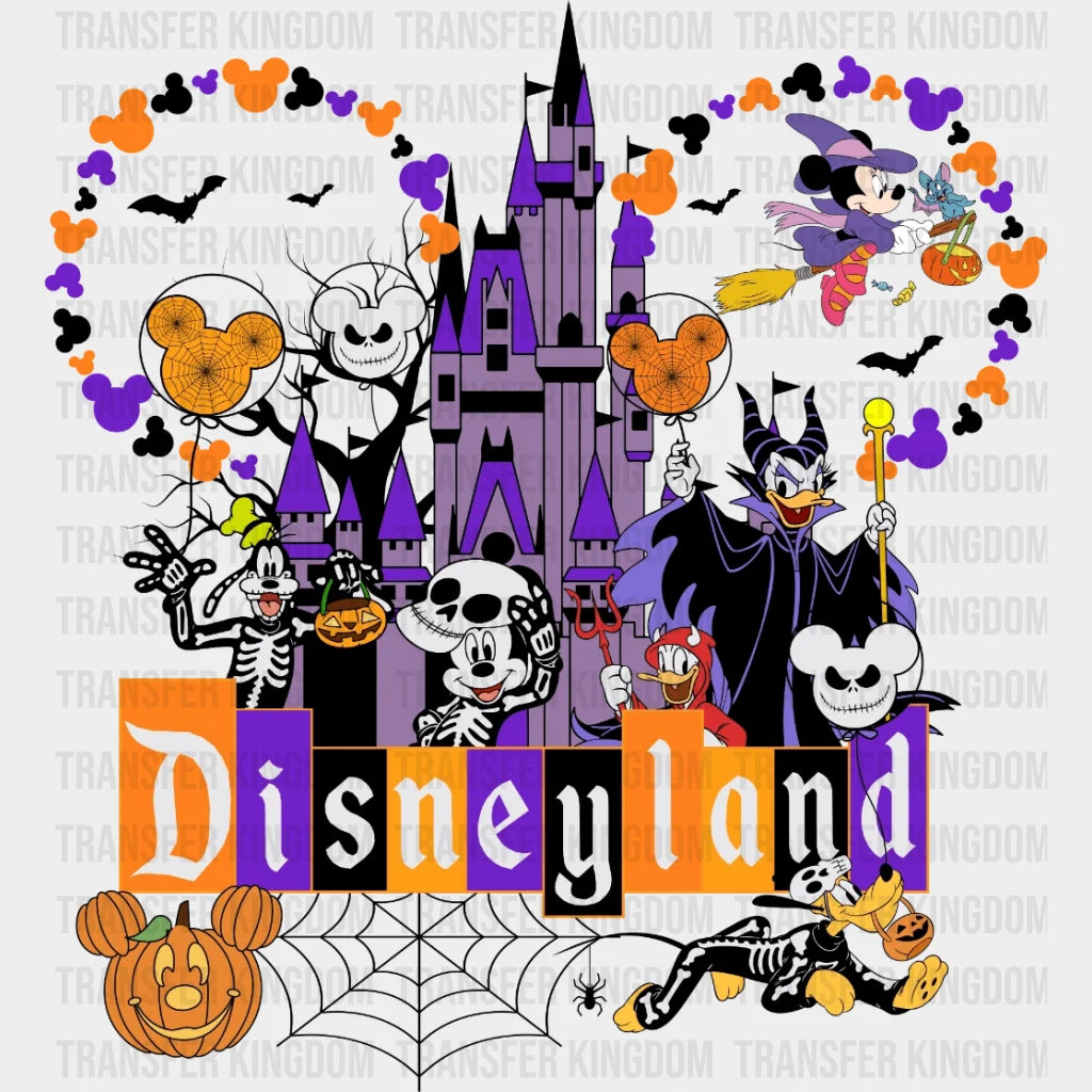 Disneyland Mickey And Friends Horror Movie Characters Disney Castle Design - Dtf Heat Transfer