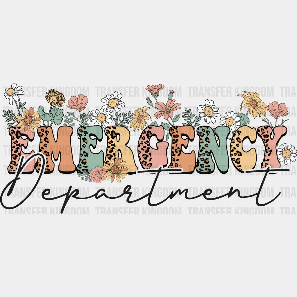 Emergency Department Design - Er Nurse Dtf Heat Transfer Unisex S & M (10’’) / Dark Color See